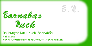 barnabas muck business card