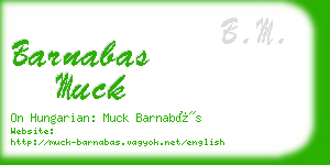 barnabas muck business card